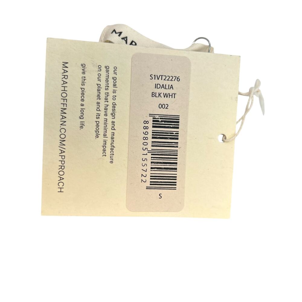 Mara Hoffman Idalia One Piece Swimsuit Colorblock Black White Size Small - Picture 10 of 13